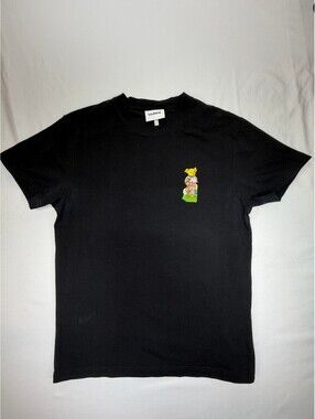 Soulland Men's T-Shirt Cotton Crew Neck Short Sleeve Size Medium Black